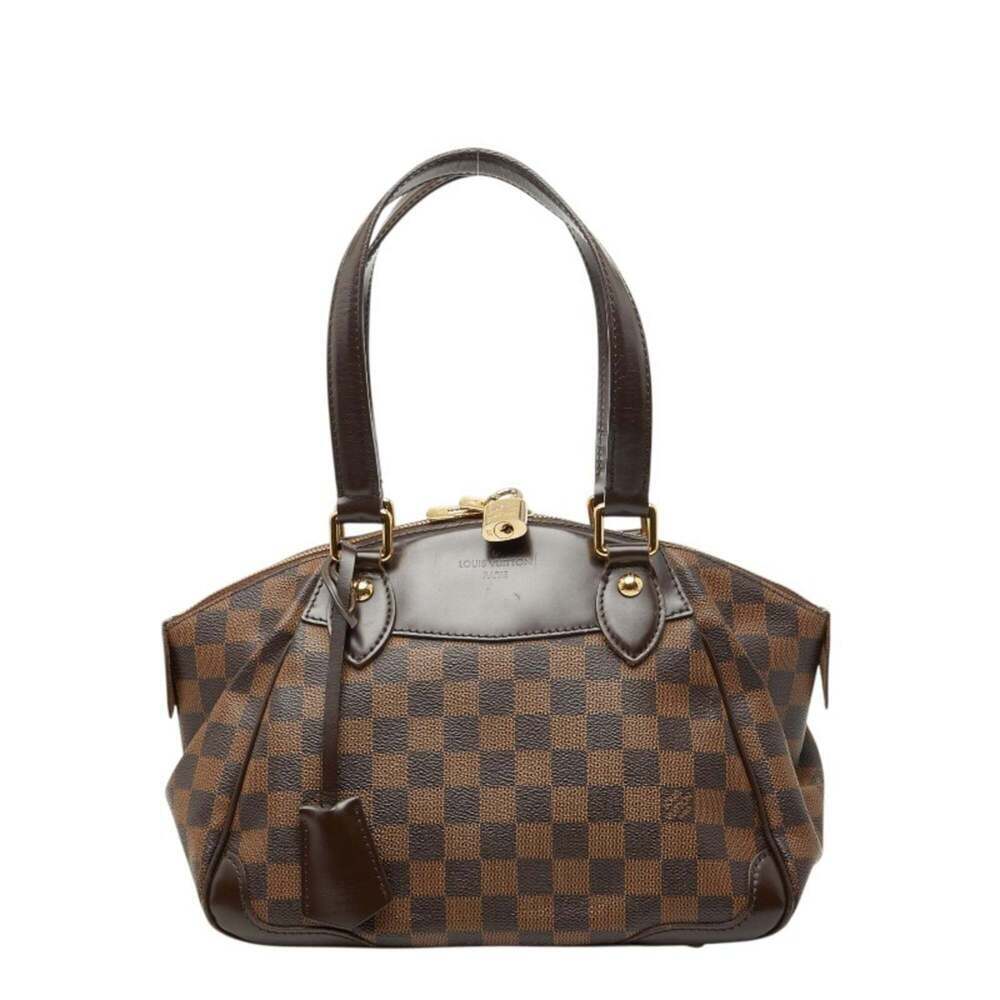 LOUIS VUITTON Brown Damier Leather Bag